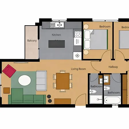 Daire Lena Court - Spacious 3bdr, Views
